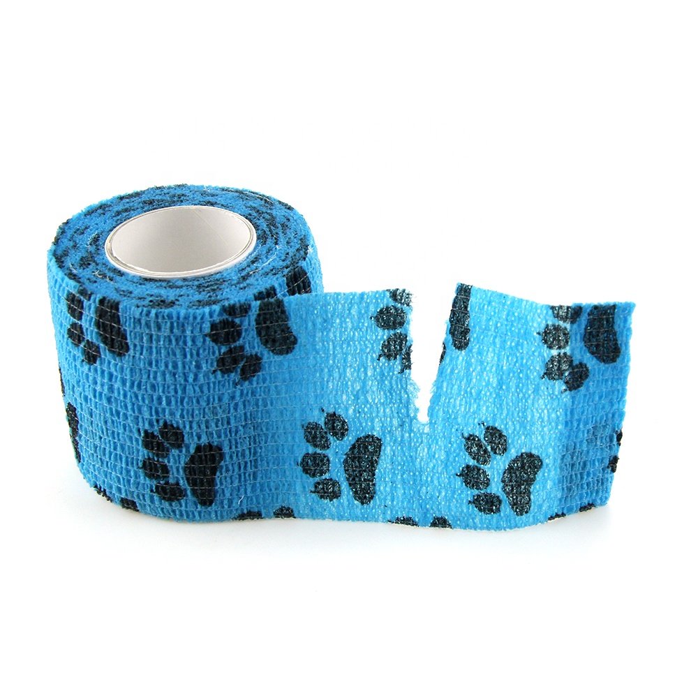 Medical Supply Nonwoven Printed Sports Self Adhesive Vet Wrap Elastic Cohesive Compression Bandage