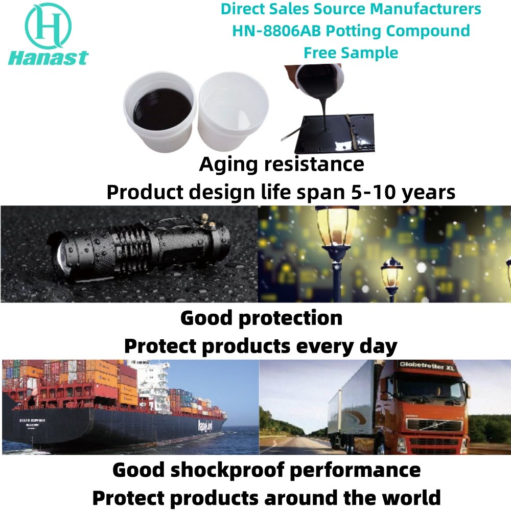 2024 Waterproof Thermally Conductive 2 Components 1:1 PCB LED Components Silicone Electrical Potting Compound AB Glue Adhesive