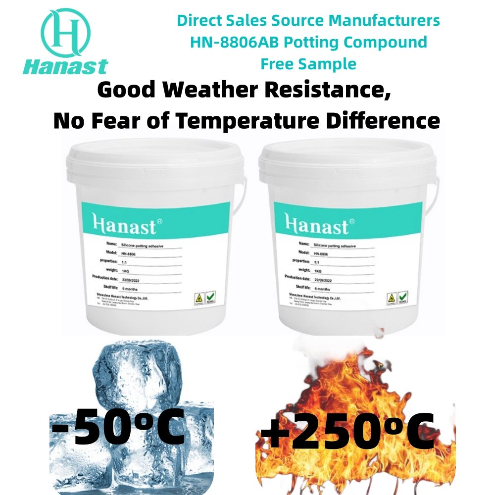 2024 Waterproof Thermally Conductive 2 Components 1:1 PCB LED Components Silicone Electrical Potting Compound AB Glue Adhesive
