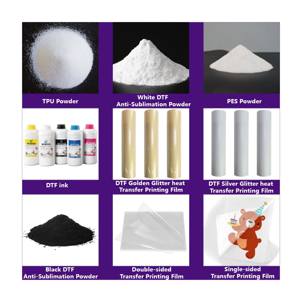 White ink offset printing DTF glue powder hot melt powder self adhesive shake powder delicate and clean For Film Printing
