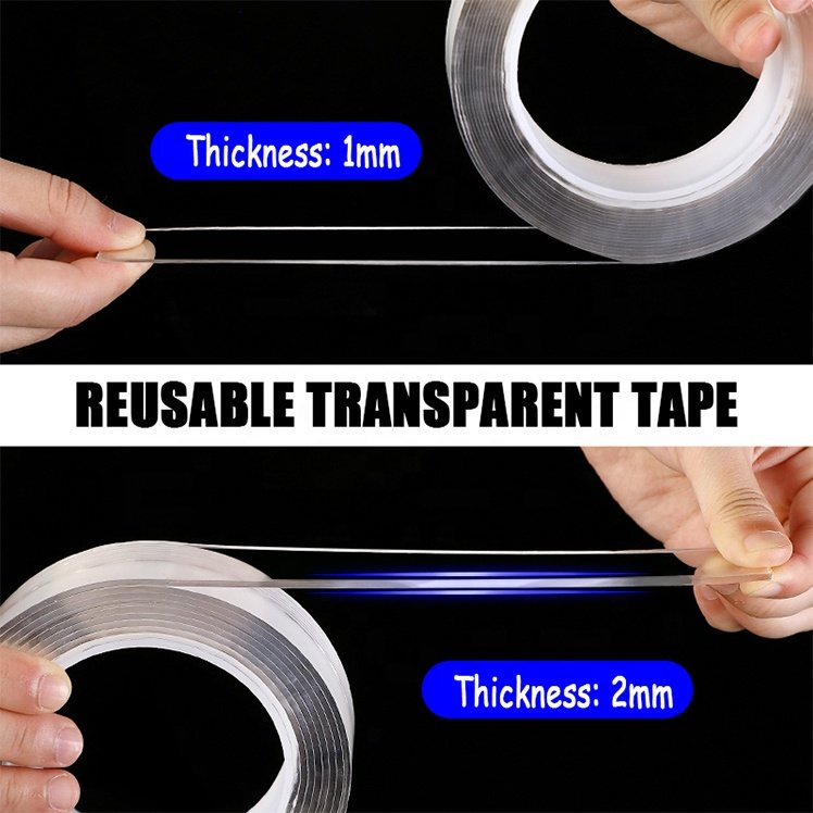 double-sided tape reusable no residue kitchen bathroom with nano glue tape rug tape