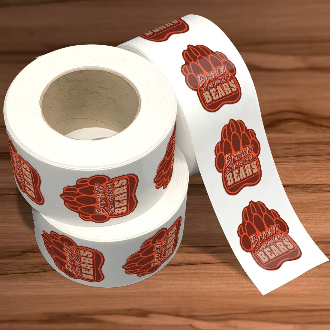 waterproof personalized custom small round adhesive clear pp foil label etiquette transparent printing roll