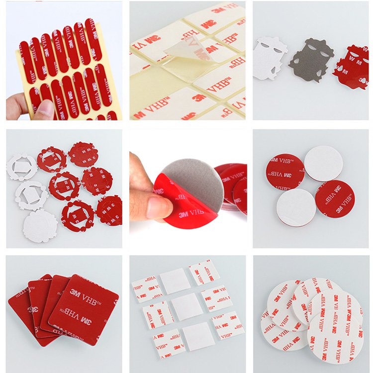 Custom Die Cut 3M VHB 5952 Heavy Duty Double Sided Self-Adhesive Acrylic Tape Sheets 1mm Thick Foam With Dot Glue Adhesive Pads