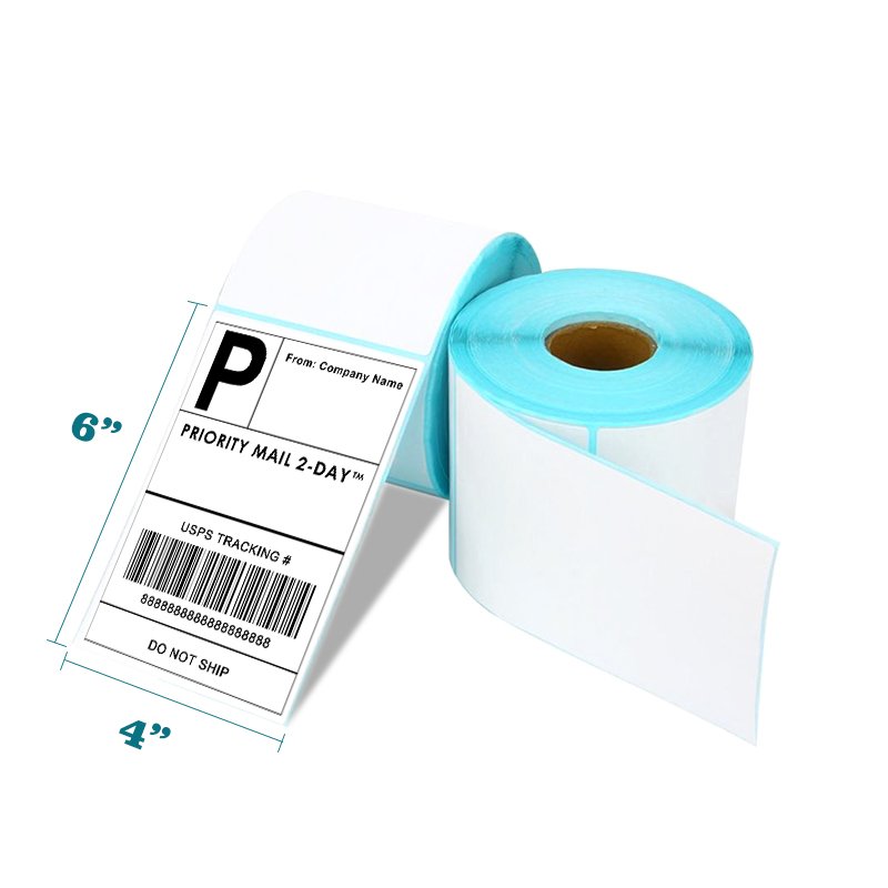 480 labels per roll 4 x 6 inch 15x10 cm adhesive sticker roll colored printing 75x120 50 x 30 multipurpose thermal labels