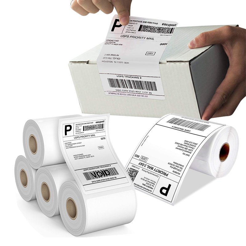 480 labels per roll 4 x 6 inch 15x10 cm adhesive sticker roll colored printing 75x120 50 x 30 multipurpose thermal labels