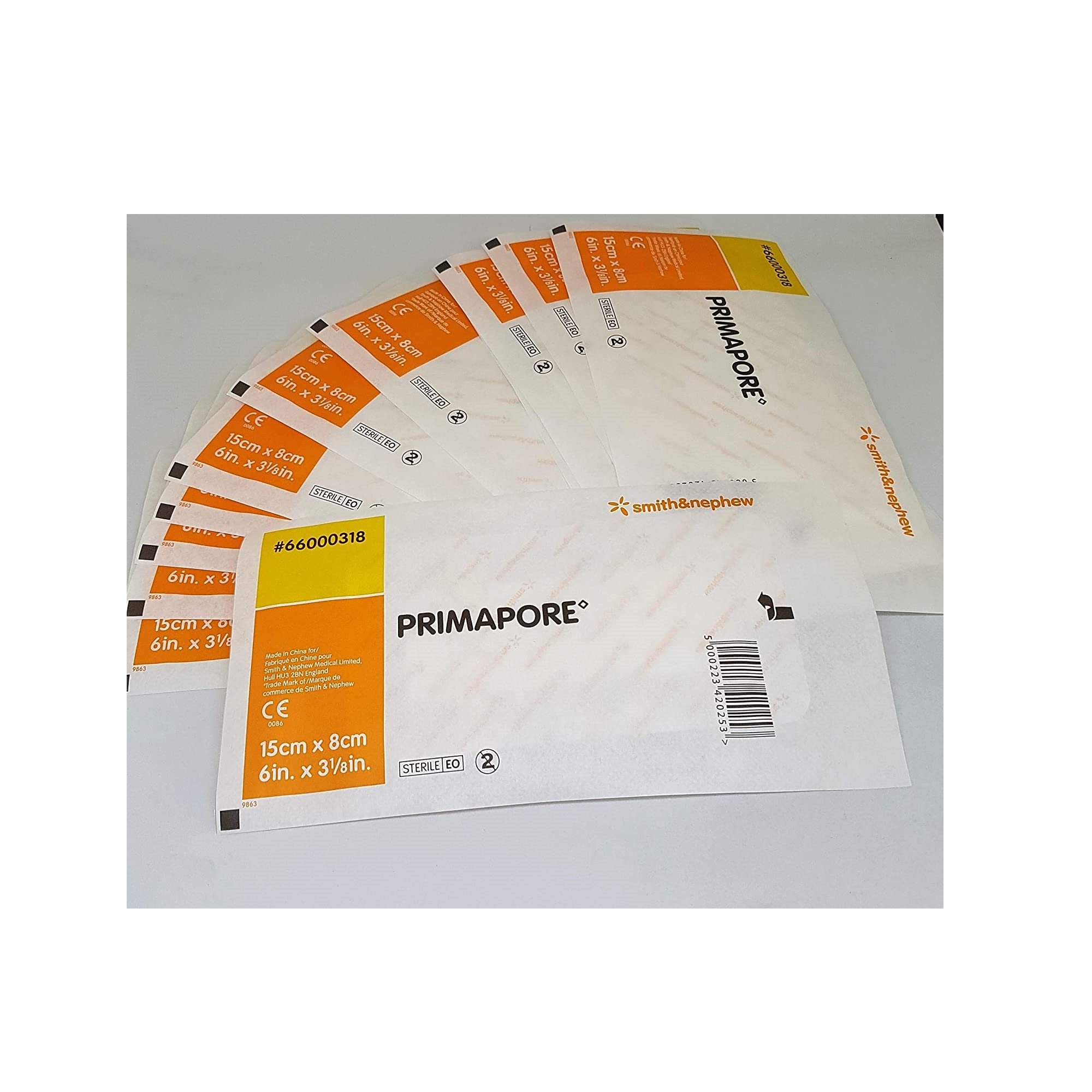 Adhesive Border Self-securing Primapore Sterile Absorbent Dressing 15cm x 8cm