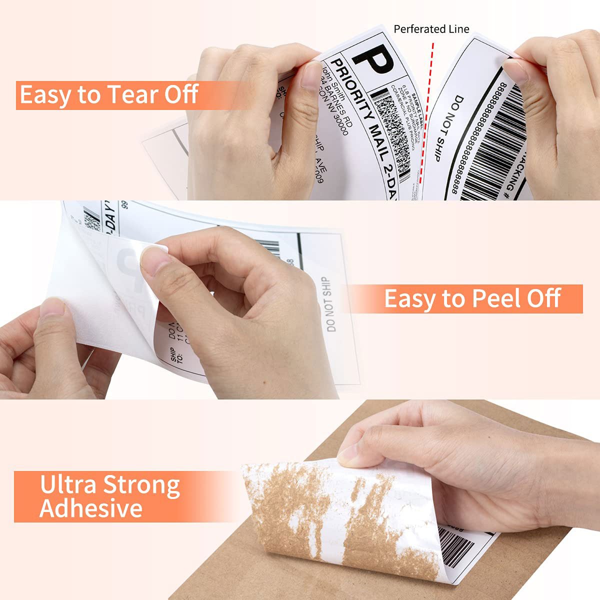 Direct Manufacturer Adhesive Paper Label Adhesive Thermal Paper Roll Barcode Direct Thermal Labeling Sticker