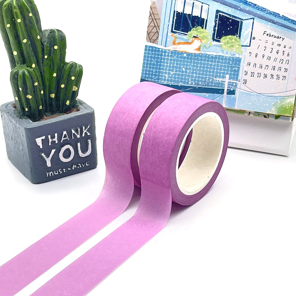 Hot Selling Plain self adhesive paper solid color washi tape customizable washi tape