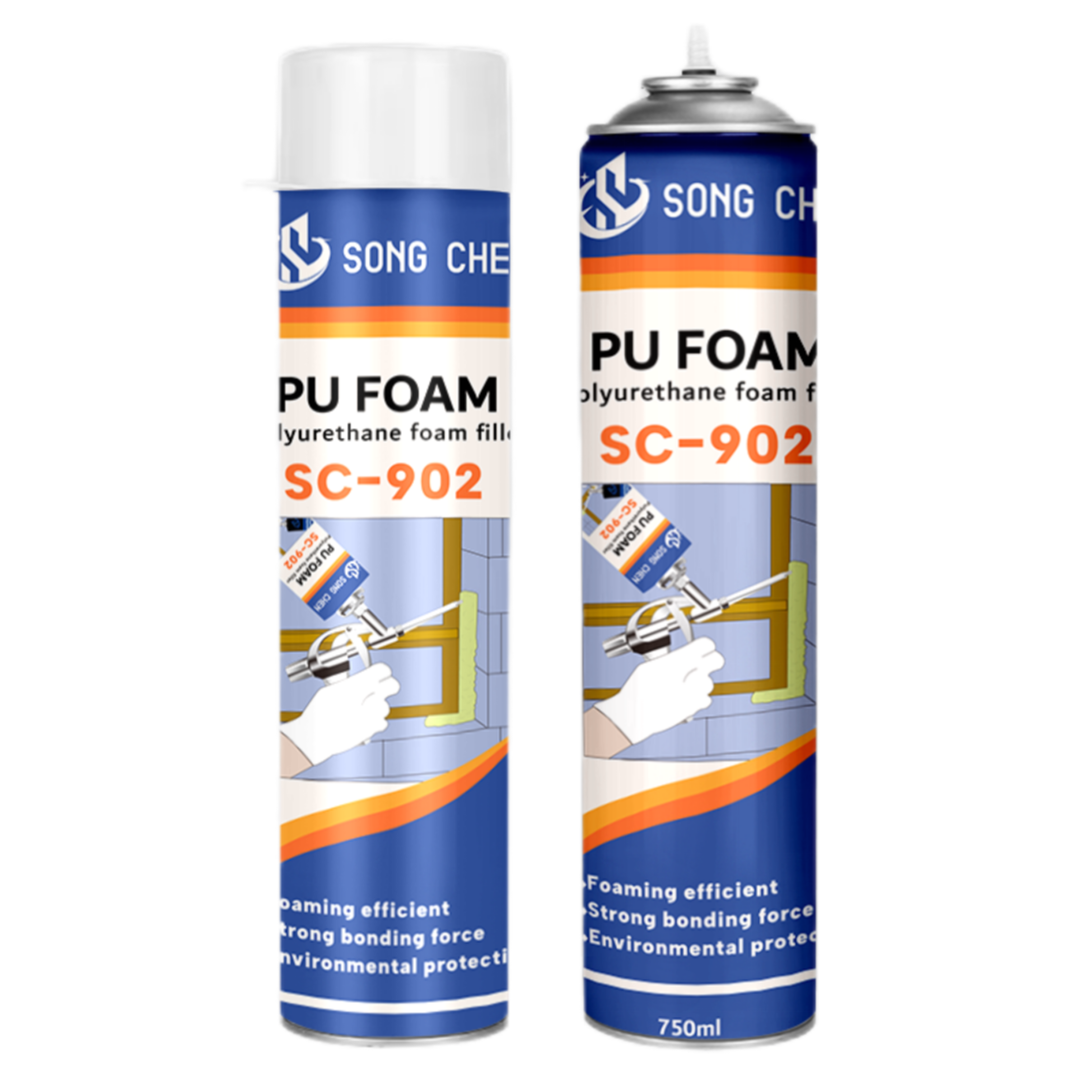 750ml Cheap Polyurethane Spray Foam Construction Insulation Adhesive & Sealants For Windows & Doors Mounting Insulation