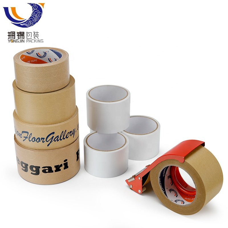Chian Gummed Kraft Grip Custom Tape Roll Seal Masking Packing Adhesive Logo Paper Tape