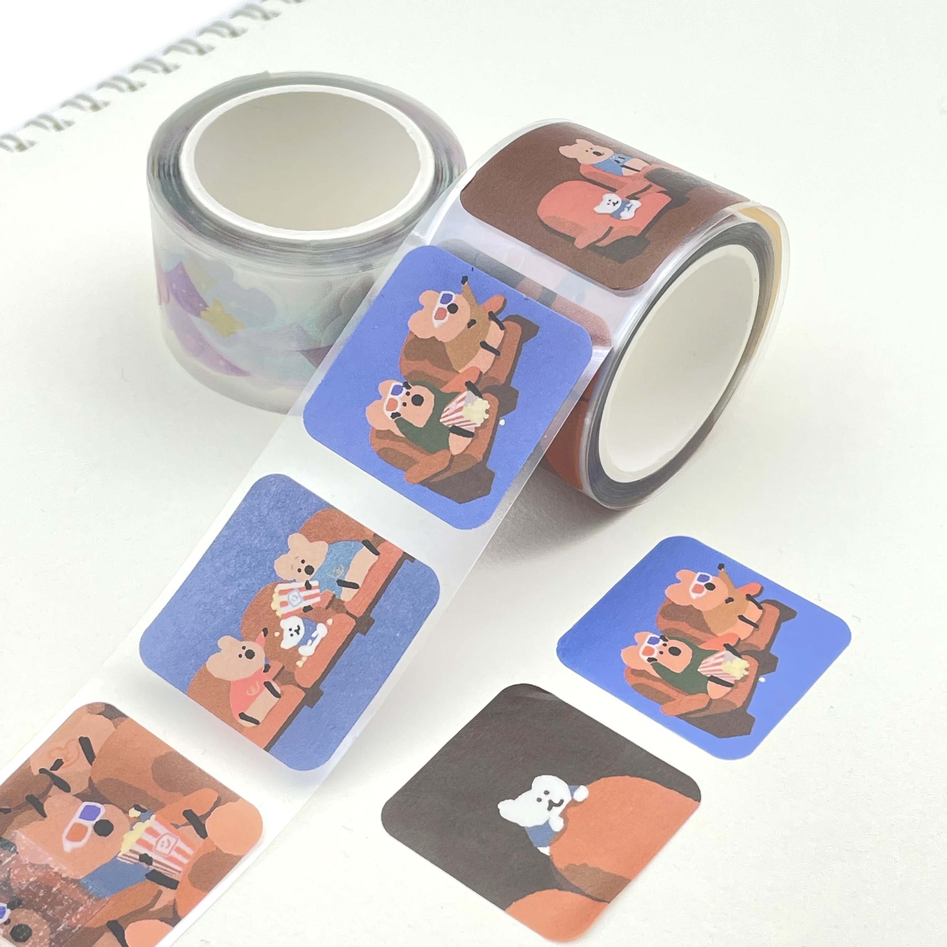 Custom Printed Decorative Decal Mini sticker Rolls Japanese Overlap Washi Tape