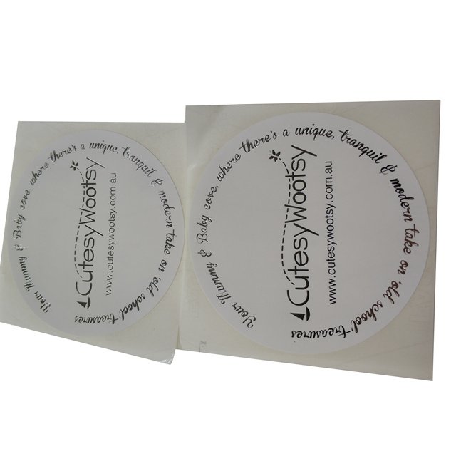Personalized stickers pink stickers with Gold Foiling Printing round Circular Adhesive Label Sticker