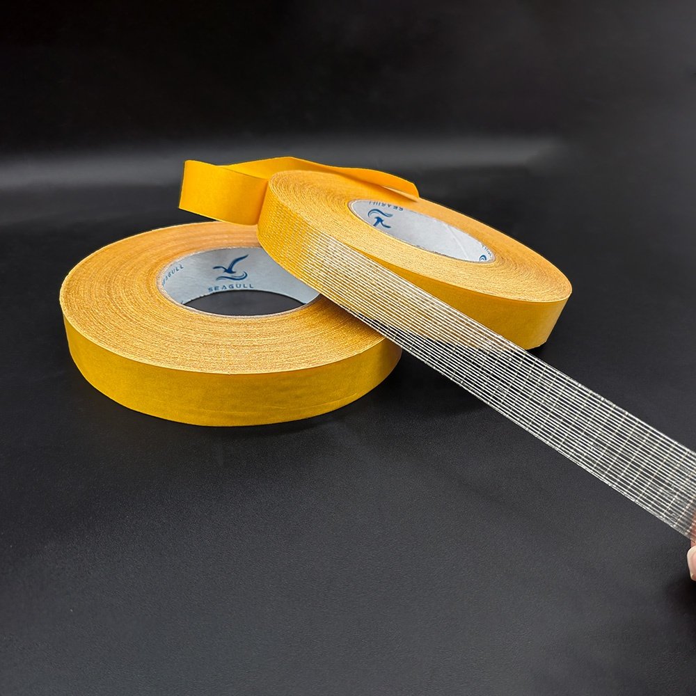 Removable Residue Recyclable High Viscosity Mesh Scrim Fiberglass Double Sided Filament Glass Grid Carpet Rug Self Adhesive Tape