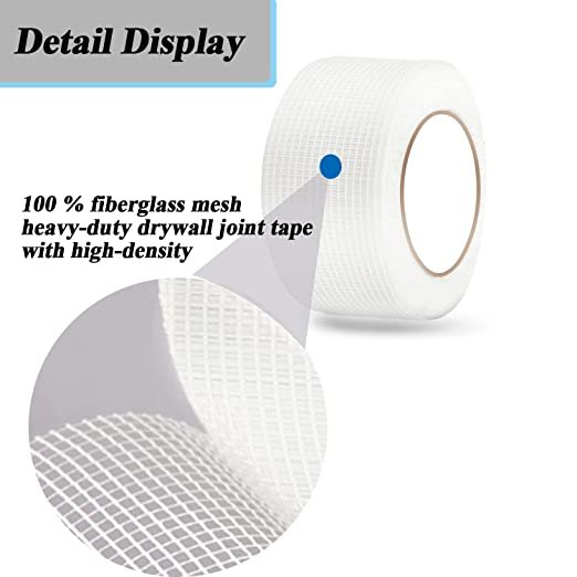 High quality 9*9 70g Stress Crack Glass Fabric Hole Repair self adhesive mesh joint Tape