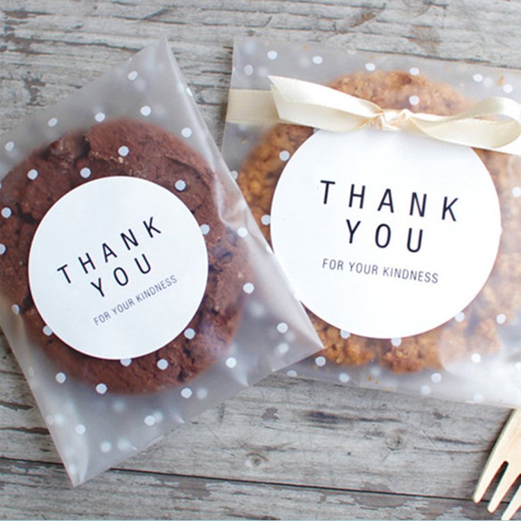 Dot frosted self adhesive resealable bag for candy biscuits snow crispy baking