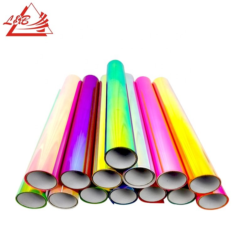 12" *12" Durability Holographic Chrome Rainbow Vinyl DIY Craft Permanent Adhesive Vinyl Film Cutting PVC Vinyl Sheets
