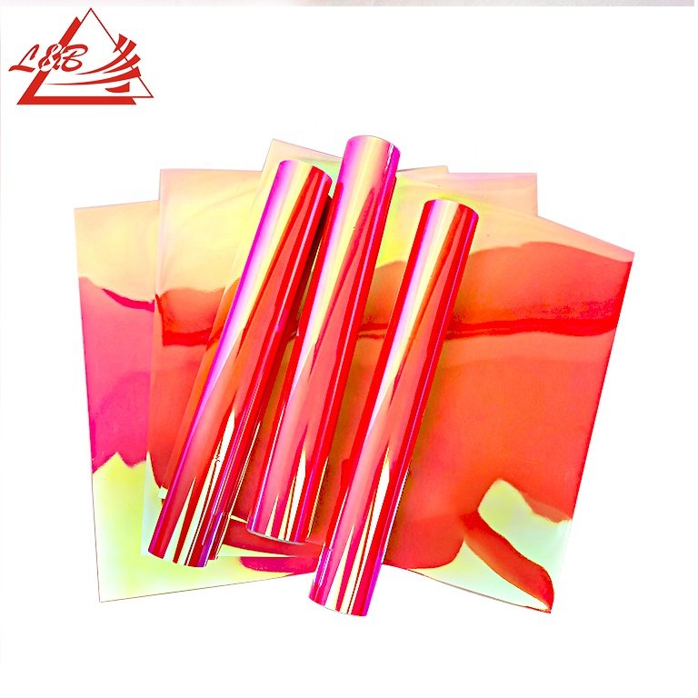 12" *12" Durability Holographic Chrome Rainbow Vinyl DIY Craft Permanent Adhesive Vinyl Film Cutting PVC Vinyl Sheets