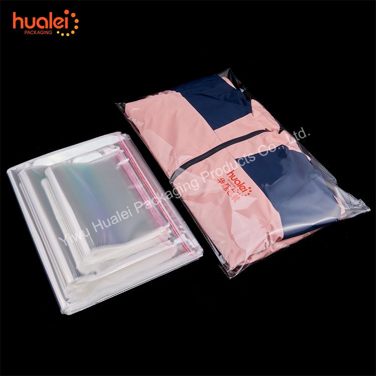 Custom BOPP T-Shirts Clothes Clothing T-shirt Bag Clear Transparent Cello Cellophane Self Adhesive Seal OPP Bags With Logo