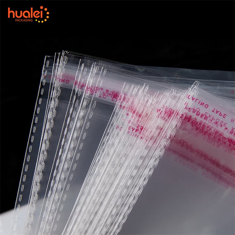 Custom BOPP T-Shirts Clothes Clothing T-shirt Bag Clear Transparent Cello Cellophane Self Adhesive Seal OPP Bags With Logo