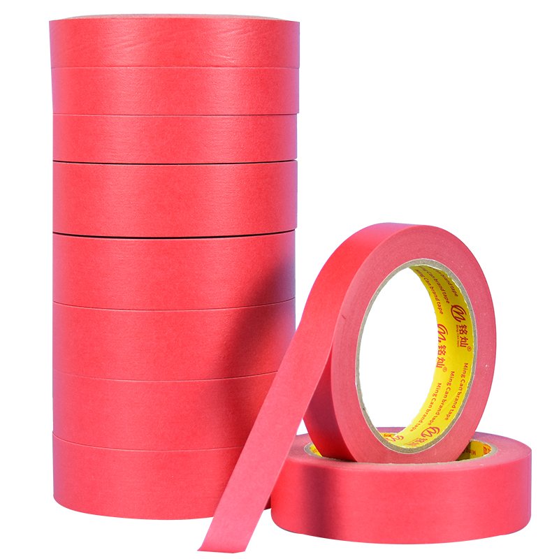 Red Color Painter Tape Washi Paper Adhesive Masking Tape For Painting