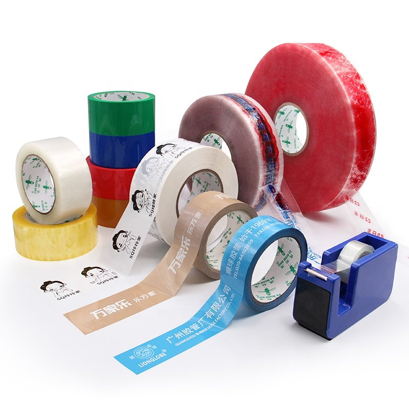 Custom Logo Printed Shipping Packaging Box Adhesive Packing Tape Customized Clear BOPP Acrylic Waterproof Offer Printing White