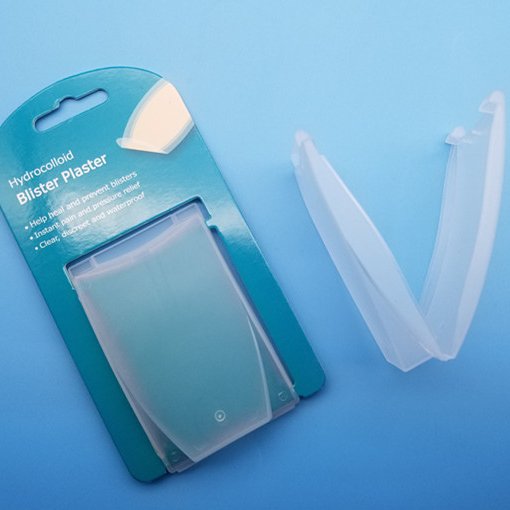 Hydrocolloid Adhesive Bandages For Footcare Waterproof Plastic Box Pack Colorful Hydrocolloid Blister Plaster
