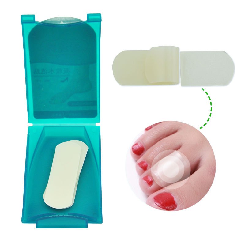 Hydrocolloid Adhesive Bandages For Footcare Waterproof Plastic Box Pack Colorful Hydrocolloid Blister Plaster