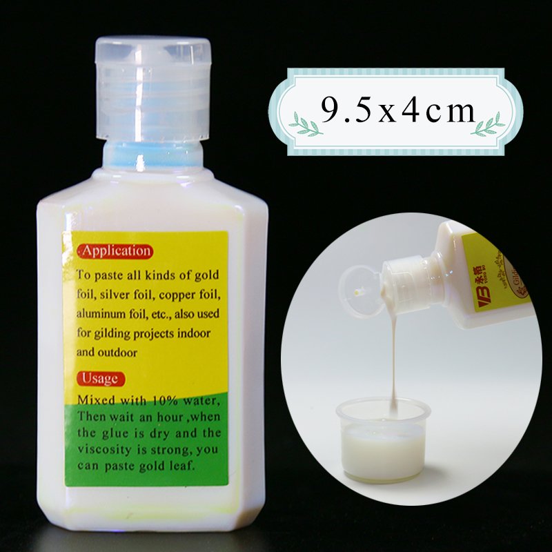 High Quality 60ml/Bottle Water-based Gilding Glue Adhesive Gold Leaf Foil Safe No Smell Water Glue