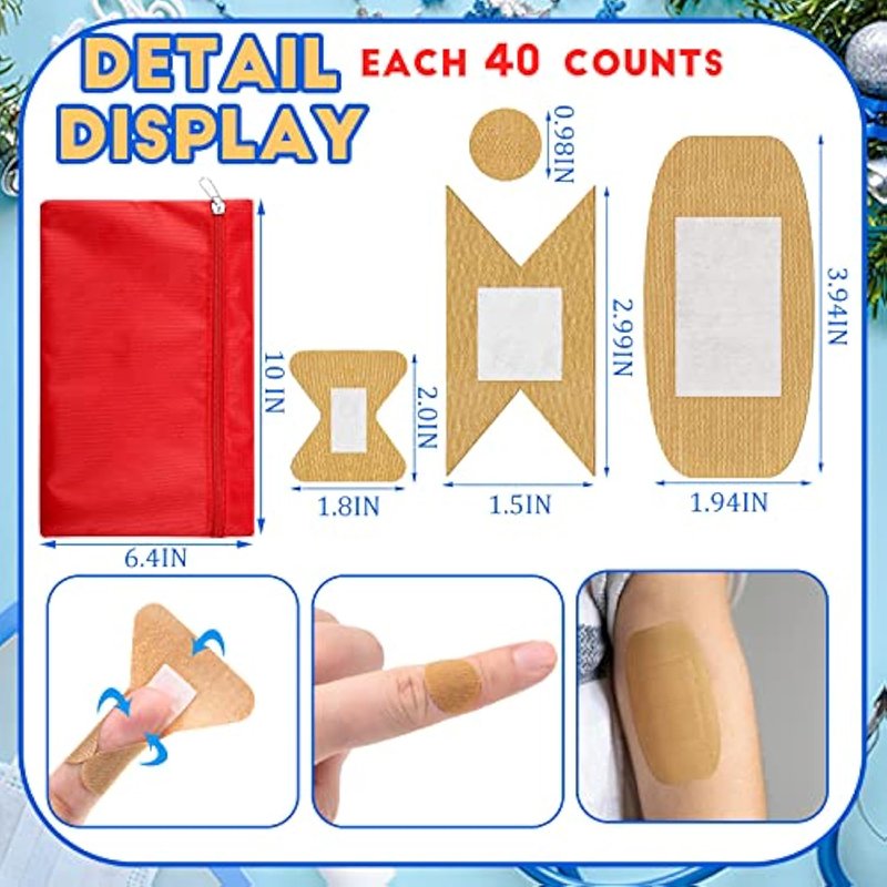 HSA FSA Eligible Assorted Sizes Colors Adhesive Bandage First Aid Wound Care Latex Free Flexible Fabric Band aid Wound Plaster