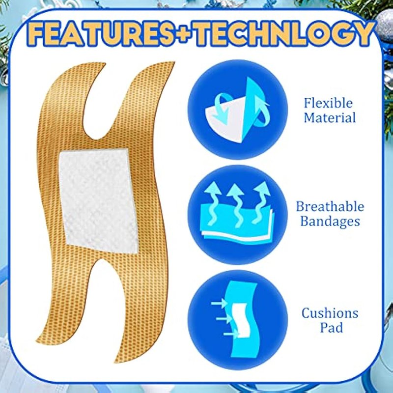 HSA FSA Eligible Assorted Sizes Colors Adhesive Bandage First Aid Wound Care Latex Free Flexible Fabric Band aid Wound Plaster