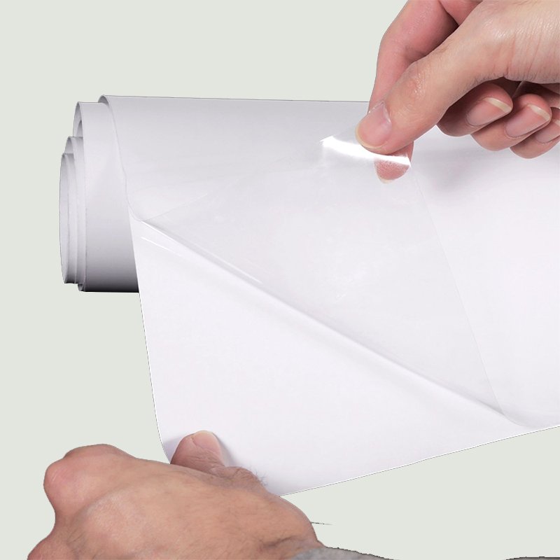 PVC Clear Film Roll Protective Static Cling Film Transparent for Window Glass Customized Water Soluble Soft Transparent Labels