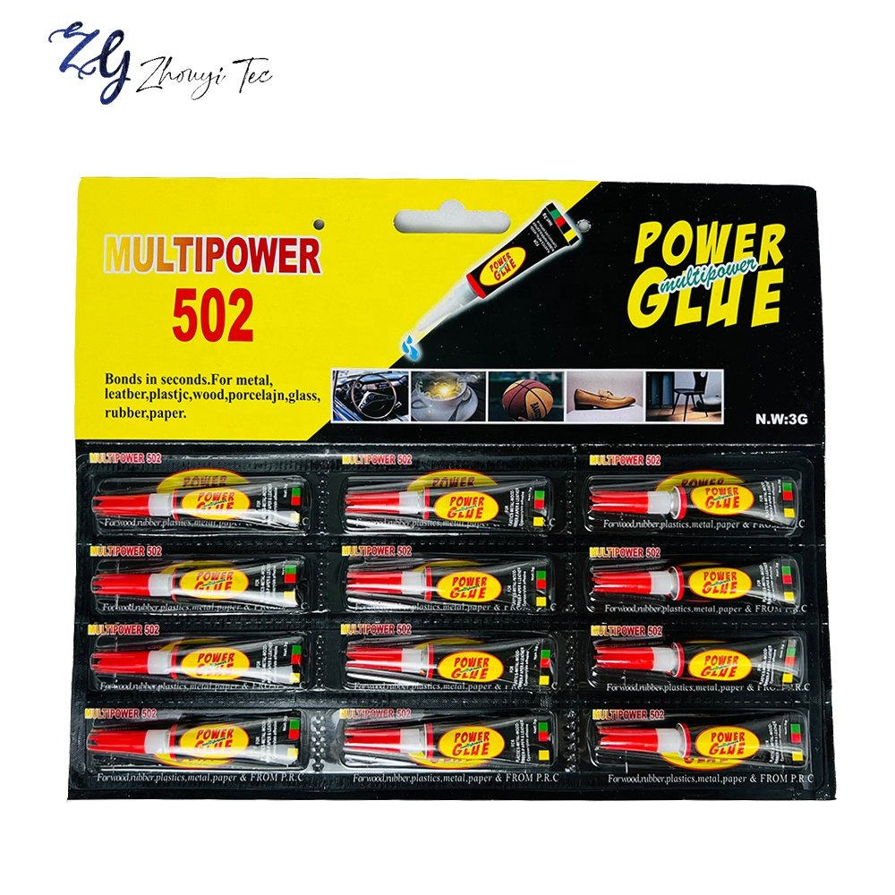 factory support OEM super glue bonder quality metal glue 3g high density 502 cyanoacrylate for motor auto super glue adhesive