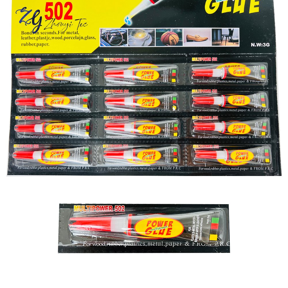 factory support OEM super glue bonder quality metal glue 3g high density 502 cyanoacrylate for motor auto super glue adhesive