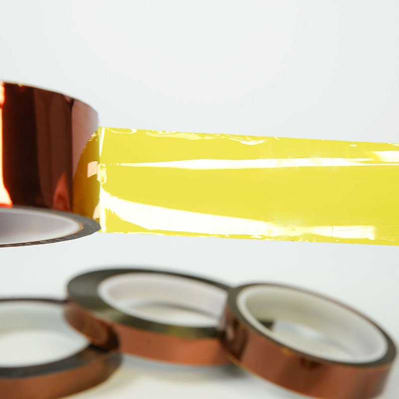 Polyimide silicone tape Polyimide film heat-resistant custom die cut Brown gold finger PI tape high temperature