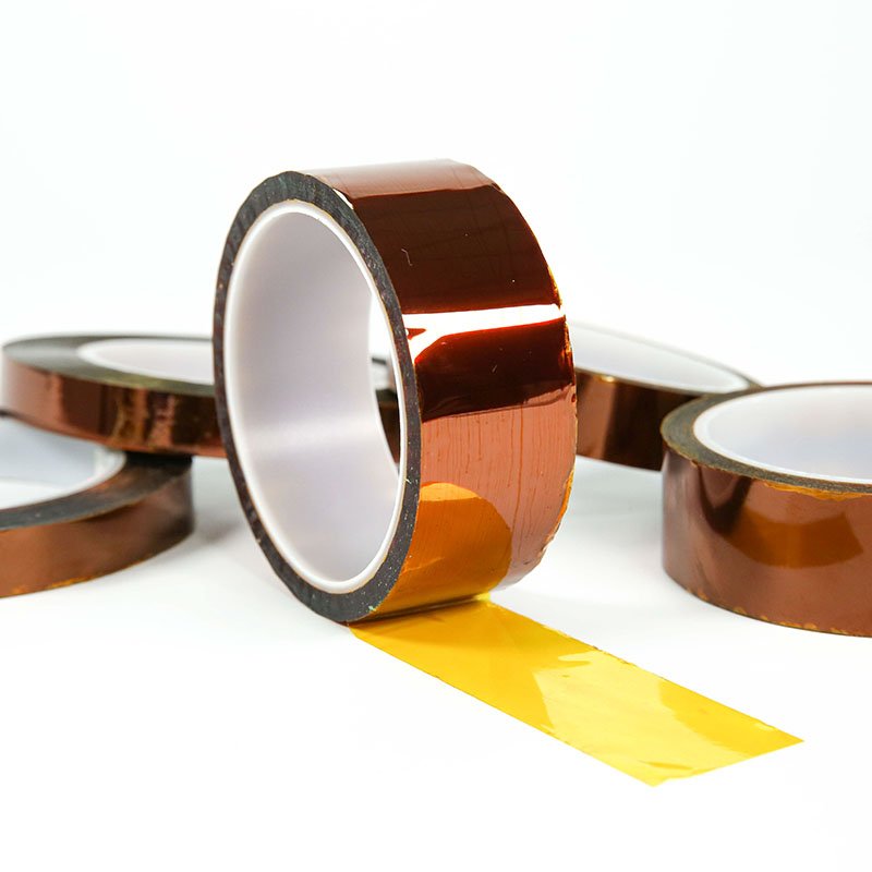 Polyimide silicone tape Polyimide film heat-resistant custom die cut Brown gold finger PI tape high temperature