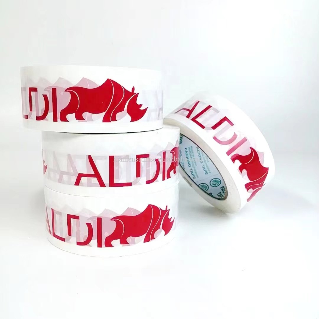Cheap Custom logo printed adhesive tape cheap bopp tape jumbo roll with logo printed