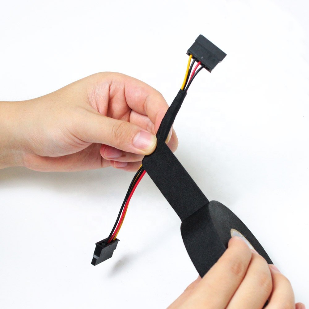 1- Flame Retardant Fleece Fabric Polyester PET Cloth Auto Car Engine Wiring Wrapping Automotive Wire Harness Self Adhesive Tape