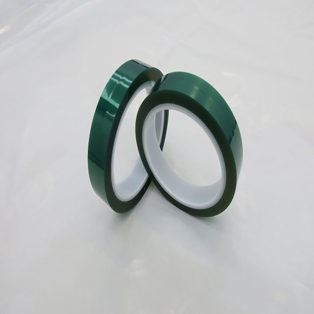 Low Price High Quality Single-sided Heat Resistant Green Silicone Polyester Adhesive Tape
