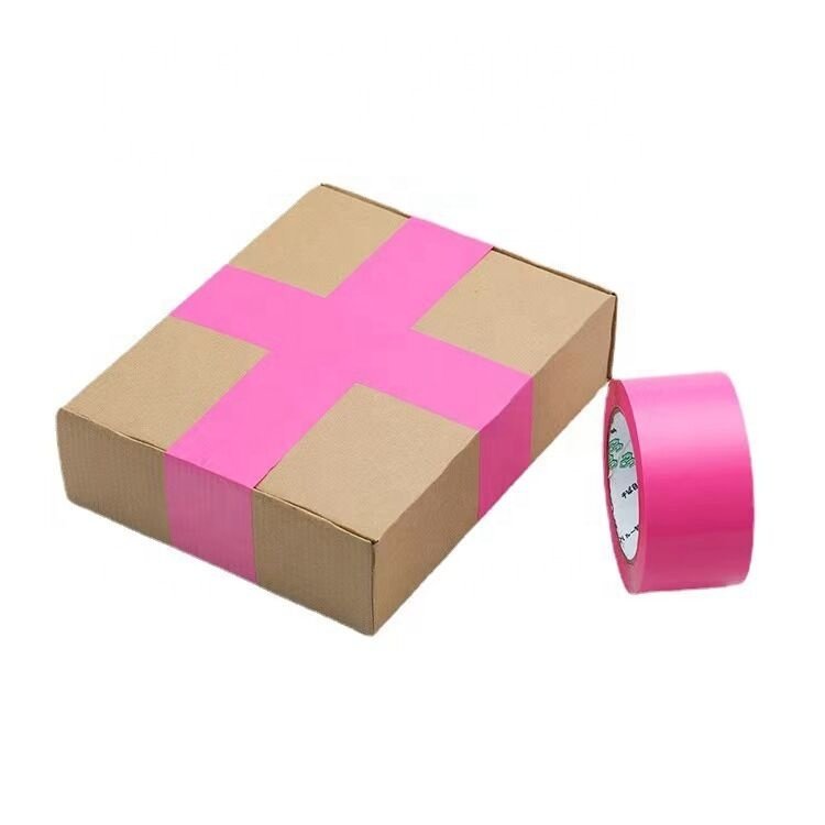 Customized Bopp Opp Red Black Pink Purple Color Adhesive Packing Logo Printed Tape for Carton Sealing Use