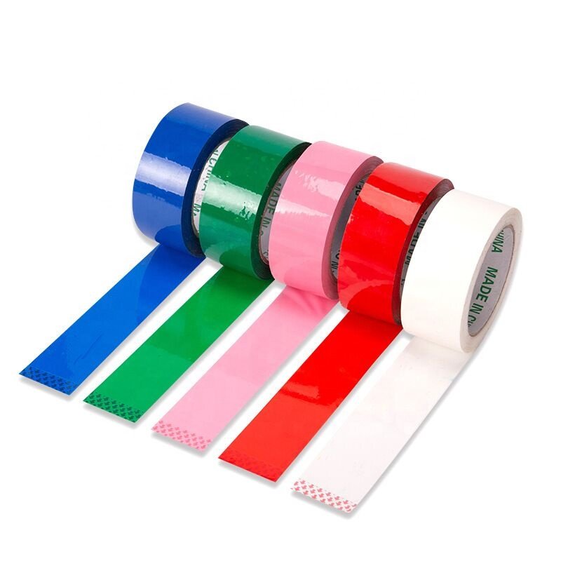 Customized Bopp Opp Red Black Pink Purple Color Adhesive Packing Logo Printed Tape for Carton Sealing Use