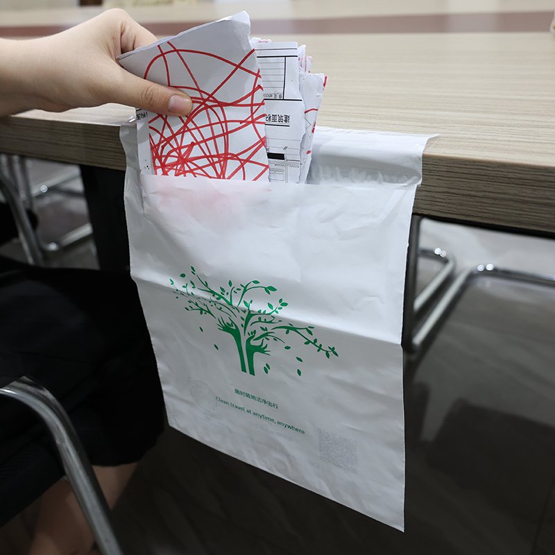 Custom Logo Biodegradable Disposable Car Garbage Bag Adhesive Plastic Garbage Bags Eco Car Trash Bag Wholesale for Car Vehicles