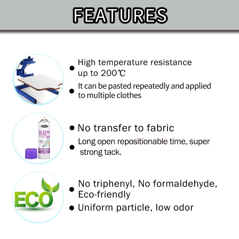 Sprayidea 90 Heavy Duty All-Purpose Spray Adhesive Low Odor Water Resistant aerosol adhesive for screen printing adhesive