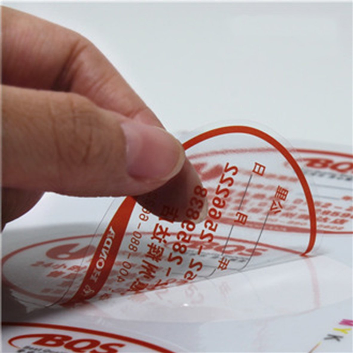 Customized And Printed laser waterproof adhesive film covered anti-counterfeiting label sticker