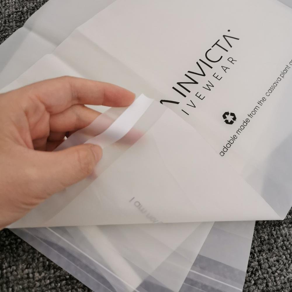 OEM Primary corn starch packaging bag Wholesale factory price custom logo printed plastic with adhesive tape