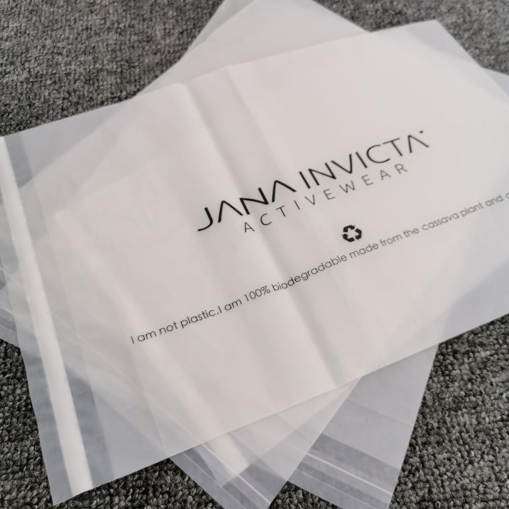OEM Primary corn starch packaging bag Wholesale factory price custom logo printed plastic with adhesive tape