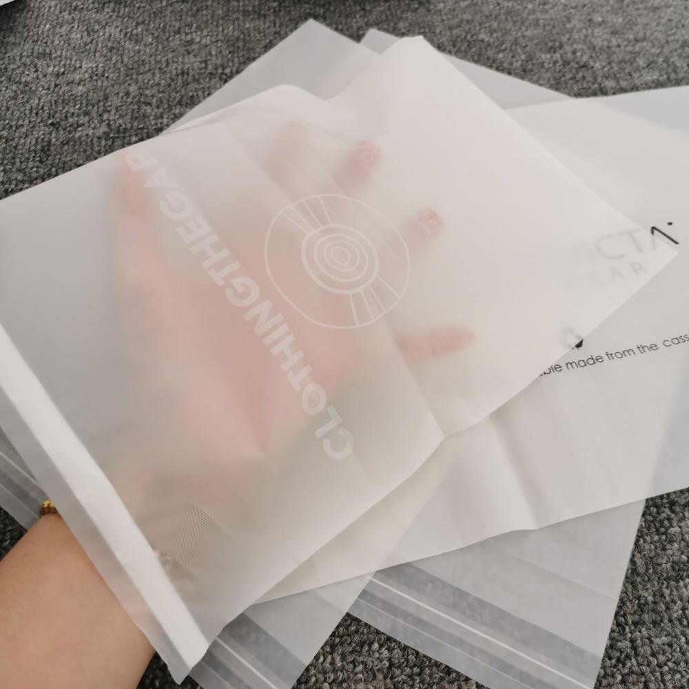 OEM Primary corn starch packaging bag Wholesale factory price custom logo printed plastic with adhesive tape