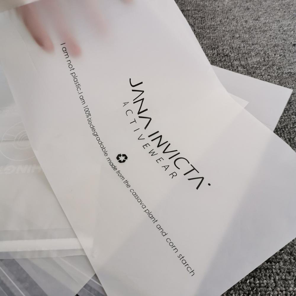 OEM Primary corn starch packaging bag Wholesale factory price custom logo printed plastic with adhesive tape