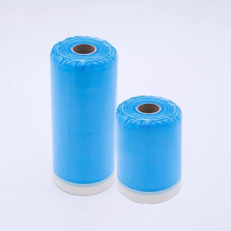 Bailida Per Roll 4mx300m Auto Low Tack Plastic Dust Masking Film Tape for Car Paint/Automotive/Window masking