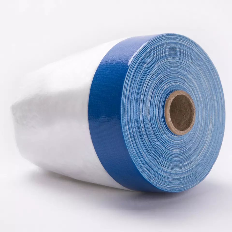 Bailida Per Roll 4mx300m Auto Low Tack Plastic Dust Masking Film Tape for Car Paint/Automotive/Window masking
