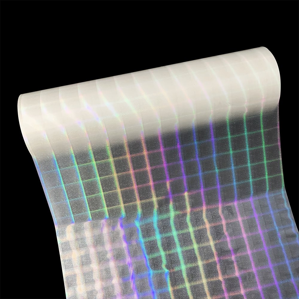 OEM plastic film laminating adhesive cross glitter hologram lamination film